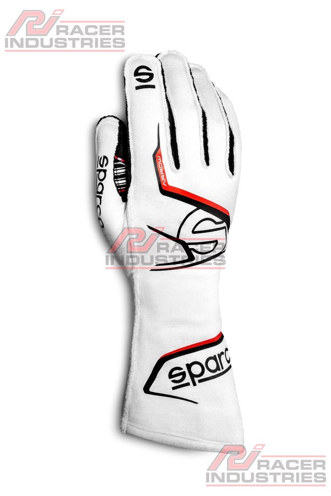 Sparco Arrow-K White Racing Gloves 9  Go Kart Karting Race Size Small 