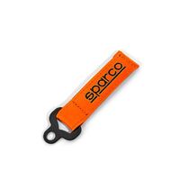 Sparco Orange Leather Keychain