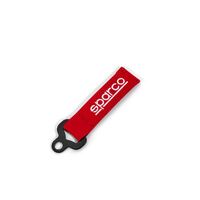Sparco Red Leather Keychain