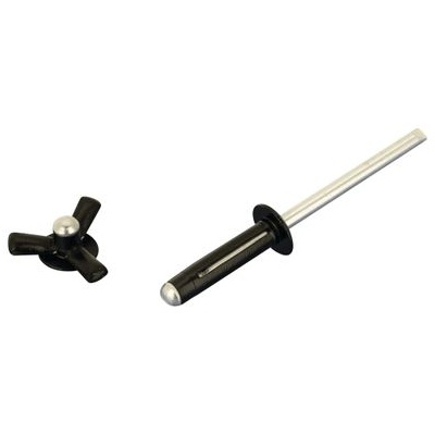 Racing Rivets Black Tri-Fold Exploding