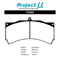 Project Mu Brake Pads - F1090 (Street Performance)