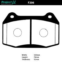 Project Mu Brake Pads - F206 (Street & Track)