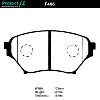 Project Mu Brake Pads - F406 (Street & Track)