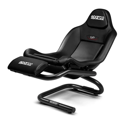 Sparco GP Lounge Chair - Sky Black Leather