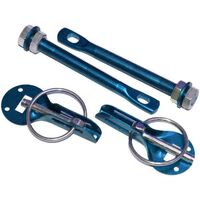 Aluminium Bonnet Pin Kit - Blue