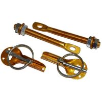 Aluminium Bonnet Pin Kit - Gold