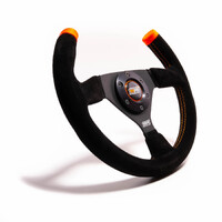 Open-top Flat Suede Steering Wheel