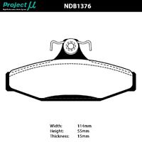 Project Mu Brake Pads - NDB1376 (D1 Drift Pads)