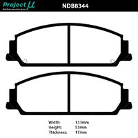 Project Mu Brake Pads - NDB8344 (Street & Track)