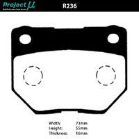 Project Mu Brake Pads - R236 (Club Racer)