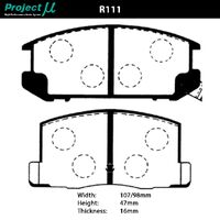 Project Mu Brake Pads - R111 (Street Performance)