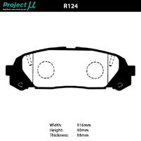 Project Mu Brake Pads - R124 (Street & Track)
