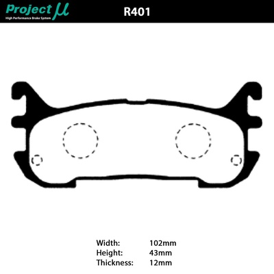 Project Mu Brake Pads - R401 (NS400)