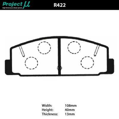 Project Mu Brake Pads - R422 (HC+)