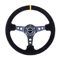 NRG Innovations 3 inch Deep Dish Suede Sport Steering Wheel 
