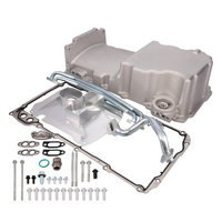 RTS Oil Pan Cast Alloy 4.25" F-Sump Hold Comm Chev LS LSX LSA 427 Stroker