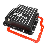 RTS Trans Pan Alloy Deep Finned Black Powdercoat GM Hold Comm Trimatic Kit