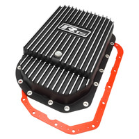 RTS Trans Pan Alloy Deep Finned Black Powdercoat GM Chev Hold 4L80E/85E Kit