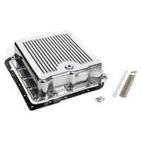 RTS Trans Pan Alloy Machined Finned Stock Depth Polished Chev Comm 700R4