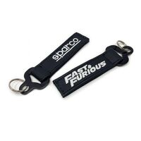 Fast & Furious Leather Key Ring - Black