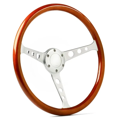 SAAS Wooden Steering Wheel 15” (380mm) Brushed With Holes – ADR Approved