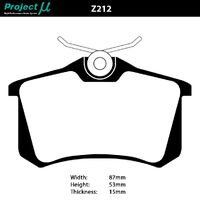 Project Mu Brake Pads - Z212 (Street & Track)