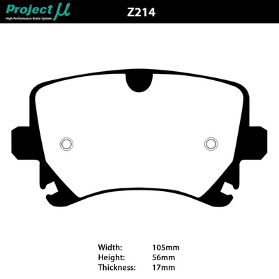 Project Mu Brake Pads - Z214 (NS400)