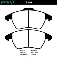 Project Mu Brake Pads - Z316 (Street Performance)