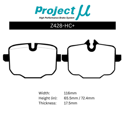 Project Mu Brake Pads - Z428 (HC+)