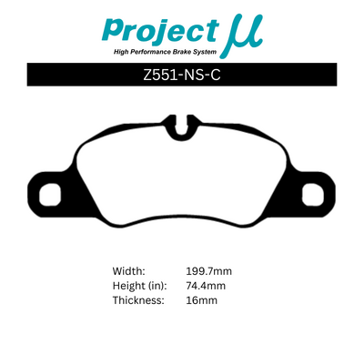Project Mu Brake Pads - Z551 (NS-C)