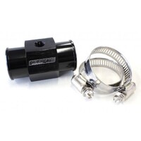 Radiator Hose Temperature Sender Adapter with 1/8" NPT port, Black finish