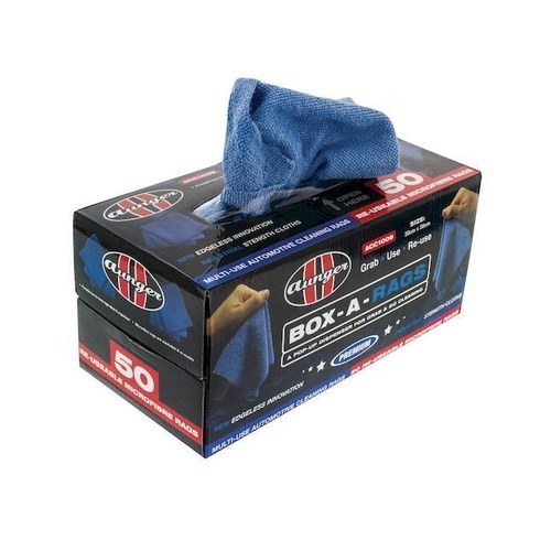 Aunger Multipurpose Automotive Microfibre Box-A-Rags – 50 Pack